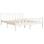vidaXL Massivholzbett Weiß 135x190 cm vidaXL Massivholzbett Weiß 135x190 cm