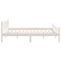 vidaXL Massivholzbett Weiß 135x190 cm vidaXL Massivholzbett Weiß 135x190 cm