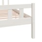 vidaXL Massivholzbett Weiß 135x190 cm vidaXL Massivholzbett Weiß 135x190 cm