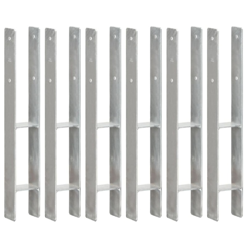 vidaXL Pfostenträger 6 Stk. Silbern 8×6×60 cm Verzinkter Stahl vidaXL Pfostenträger 6 Stk. Silbern 8×6×60 cm Verzinkter Stahl