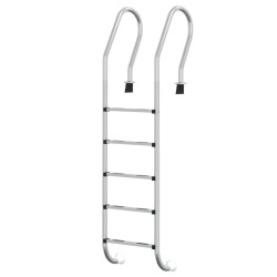 vidaXL Pool-Leiter 54x38x211 cm Edelstahl 304