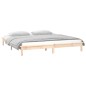 vidaXL Massivholzbett mit LEDs 200x200 cm vidaXL Massivholzbett mit LEDs 200x200 cm