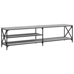 vidaXL TV-Schrank Grau Sonoma 200x40x50 cm Holzwerkstoff und Metall