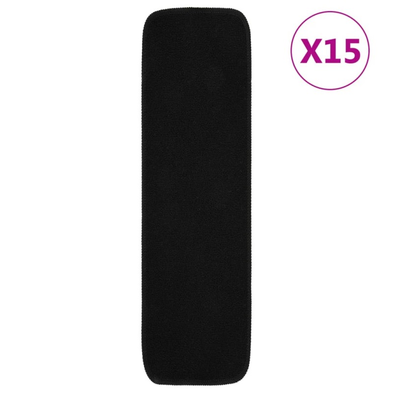 vidaXL Antirutsch Stufenmatten 15 Stk. 75x20 cm Schwarz Rechteckig vidaXL Antirutsch Stufenmatten 15 Stk. 75x20 cm Schwarz Rechteckig