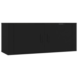 vidaXL TV-Wandschrank Schwarz 100x34,5x40 cm