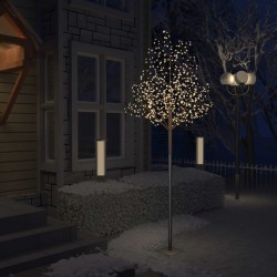 vidaXL Weihnachtsbaum 600 LEDs Warmweißes Licht Kirschblüten 300 cm