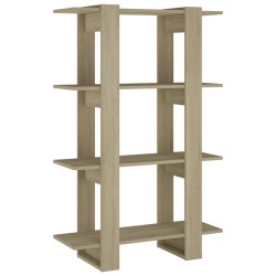vidaXL Bücherregal/Raumteiler Sonoma-Eiche 80x30x123,5 cm