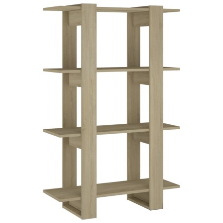 vidaXL Bücherregal/Raumteiler Sonoma-Eiche 80x30x123,5 cm