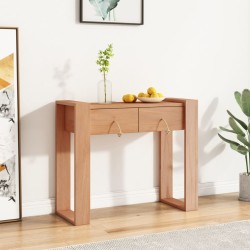 vidaXL Konsolentisch 90x35x75 cm Teak Massivholz