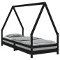 vidaXL Kinderbett Schwarz 80x200 cm Massivholz Kiefer vidaXL Kinderbett Schwarz 80x200 cm Massivholz Kiefer
