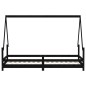 vidaXL Kinderbett Schwarz 80x200 cm Massivholz Kiefer vidaXL Kinderbett Schwarz 80x200 cm Massivholz Kiefer