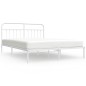 vidaXL Bettgestell mit Kopfteil Metall Weiß 180x200 cm vidaXL Bettgestell mit Kopfteil Metall Weiß 180x200 cm