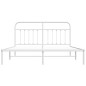 vidaXL Bettgestell mit Kopfteil Metall Weiß 180x200 cm vidaXL Bettgestell mit Kopfteil Metall Weiß 180x200 cm