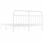 vidaXL Bettgestell mit Kopfteil Metall Weiß 180x200 cm vidaXL Bettgestell mit Kopfteil Metall Weiß 180x200 cm