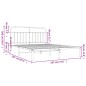 vidaXL Bettgestell mit Kopfteil Metall Weiß 180x200 cm vidaXL Bettgestell mit Kopfteil Metall Weiß 180x200 cm