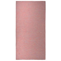 vidaXL Outdoor-Teppich Flachgewebe 100x200 cm Rot