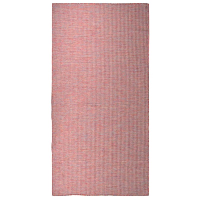 vidaXL Outdoor-Teppich Flachgewebe 100x200 cm Rot vidaXL Outdoor-Teppich Flachgewebe 100x200 cm Rot
