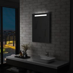 vidaXL Badezimmer-Wandspiegel mit LEDs 60x80 cm