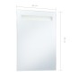 vidaXL Badezimmer-Wandspiegel mit LEDs 60x80 cm vidaXL Badezimmer-Wandspiegel mit LEDs 60x80 cm