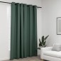 vidaXL Verdunkelungsvorhang mit Ösen Leinenoptik Grün 290x245 cm vidaXL Verdunkelungsvorhang mit Ösen Leinenoptik Grün 290x245 cm