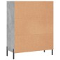 vidaXL Regalschrank Betongrau 69,5x32,5x90 cm Holzwerkstoff vidaXL Regalschrank Betongrau 69,5x32,5x90 cm Holzwerkstoff