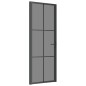 vidaXL Innentür 76x201,5 cm Schwarz ESG-Glas und Aluminium vidaXL Innentür 76x201,5 cm Schwarz ESG-Glas und Aluminium
