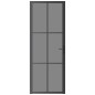 vidaXL Innentür 76x201,5 cm Schwarz ESG-Glas und Aluminium vidaXL Innentür 76x201,5 cm Schwarz ESG-Glas und Aluminium