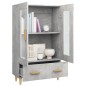 vidaXL Highboard Betongrau 70x31x115 cm Holzwerkstoff vidaXL Highboard Betongrau 70x31x115 cm Holzwerkstoff