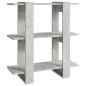 vidaXL Bücherregal/Raumteiler Betongrau 80x30x87 cm vidaXL Bücherregal/Raumteiler Betongrau 80x30x87 cm