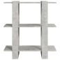 vidaXL Bücherregal/Raumteiler Betongrau 80x30x87 cm vidaXL Bücherregal/Raumteiler Betongrau 80x30x87 cm