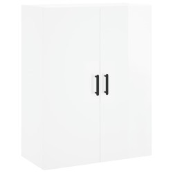 vidaXL Wandschrank Hochglanz-Weiß 69,5x34x90 cm