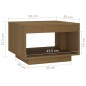 vidaXL Couchtisch Honigbraun 50x50x33,5 cm Kiefer Massivholz vidaXL Couchtisch Honigbraun 50x50x33,5 cm Kiefer Massivholz