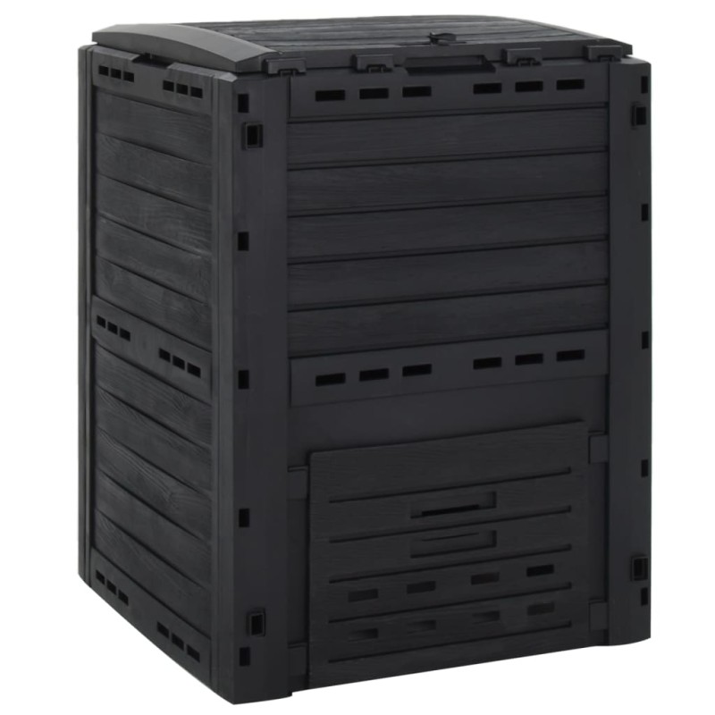 vidaXL Gartenkomposter Schwarz 280 L Polypropylen vidaXL Gartenkomposter Schwarz 280 L Polypropylen