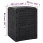 vidaXL Gartenkomposter Schwarz 280 L Polypropylen vidaXL Gartenkomposter Schwarz 280 L Polypropylen