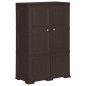 vidaXL Kunststoffschrank 79x43x125 cm Holzdesign Braun vidaXL Kunststoffschrank 79x43x125 cm Holzdesign Braun