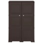 vidaXL Kunststoffschrank 79x43x125 cm Holzdesign Braun vidaXL Kunststoffschrank 79x43x125 cm Holzdesign Braun