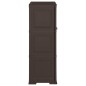 vidaXL Kunststoffschrank 79x43x125 cm Holzdesign Braun vidaXL Kunststoffschrank 79x43x125 cm Holzdesign Braun