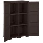 vidaXL Kunststoffschrank 79x43x125 cm Holzdesign Braun vidaXL Kunststoffschrank 79x43x125 cm Holzdesign Braun