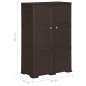 vidaXL Kunststoffschrank 79x43x125 cm Holzdesign Braun vidaXL Kunststoffschrank 79x43x125 cm Holzdesign Braun