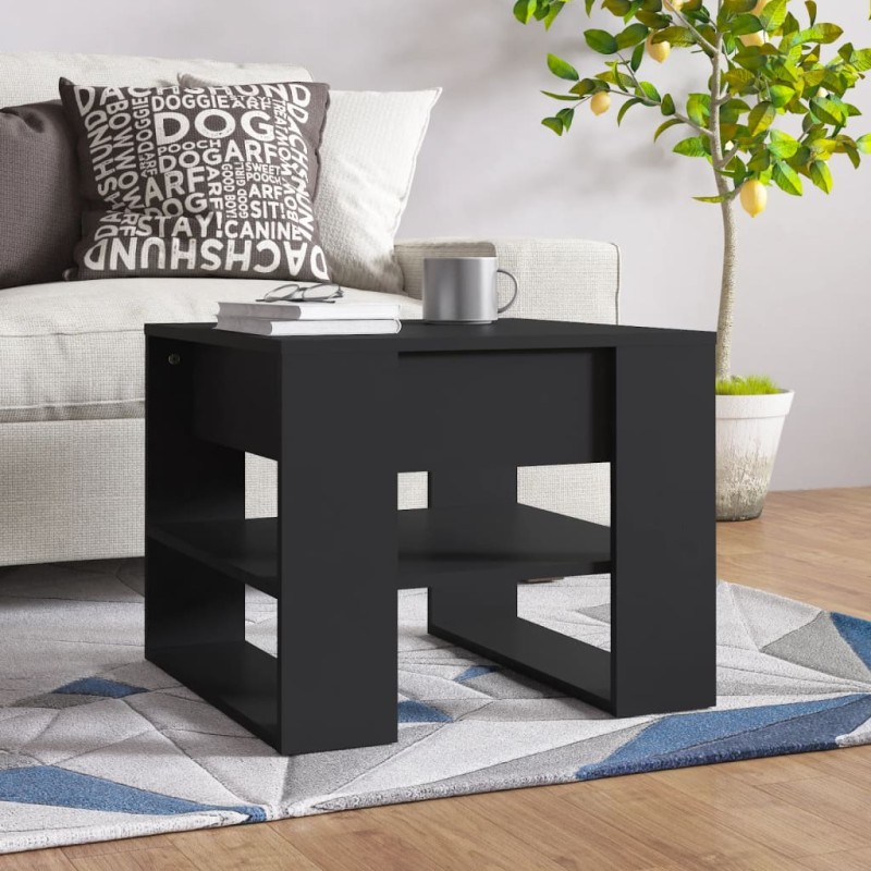 vidaXL Couchtisch Schwarz 55,5x55x45 cm Holzwerkstoff vidaXL Couchtisch Schwarz 55,5x55x45 cm Holzwerkstoff