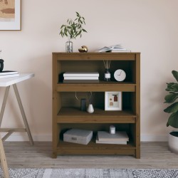 vidaXL Bücherregal Honigbraun 80x35x97 cm Massivholz Kiefer