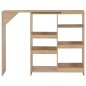 vidaXL Bartisch mit Beweglichem Regal Eichenbraun 138x39x110 cm vidaXL Bartisch mit Beweglichem Regal Eichenbraun 138x39x110 cm