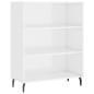 vidaXL Regalschrank Hochglanz-Weiß 69,5x32,5x90 cm Holzwerkstoff vidaXL Regalschrank Hochglanz-Weiß 69,5x32,5x90 cm Holzwerkstoff