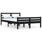 vidaXL Massivholzbett Schwarz 120x190 cm vidaXL Massivholzbett Schwarz 120x190 cm