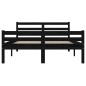 vidaXL Massivholzbett Schwarz 120x190 cm vidaXL Massivholzbett Schwarz 120x190 cm
