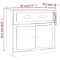 vidaXL Sideboard Braun Eichen-Optik 70x35,5x67,5 cm Holzwerkstoff vidaXL Sideboard Braun Eichen-Optik 70x35,5x67,5 cm Holzwerkstoff