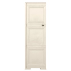 vidaXL Kunststoffschrank 40x43x125 cm Holzdesign Vanilleeis