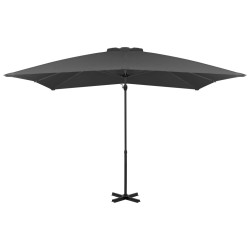 vidaXL Ampelschirm mit Aluminium-Mast Anthrazit 250 x 250 cm