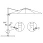 vidaXL Ampelschirm mit Aluminium-Mast Anthrazit 250 x 250 cm vidaXL Ampelschirm mit Aluminium-Mast Anthrazit 250 x 250 cm