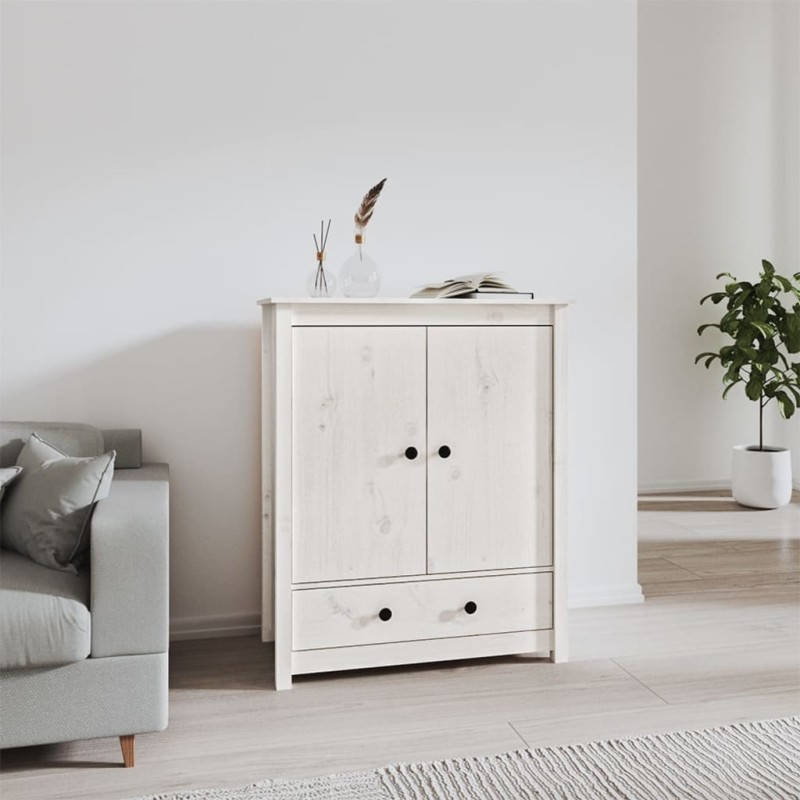 vidaXL Highboard Weiß 83x41,5x100 cm Massivholz Kiefer vidaXL Highboard Weiß 83x41,5x100 cm Massivholz Kiefer
